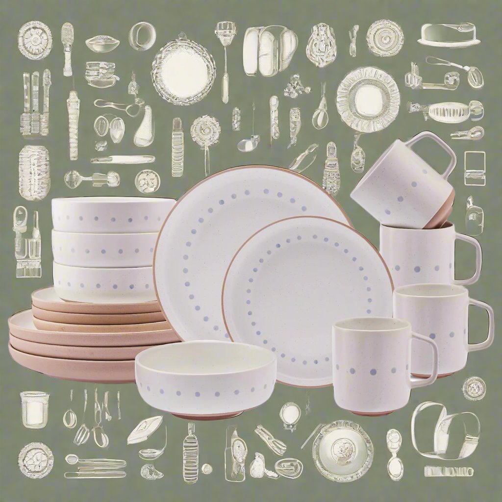 Haag 16-Piece Stoneware Dinner Set for 4 People, Multi