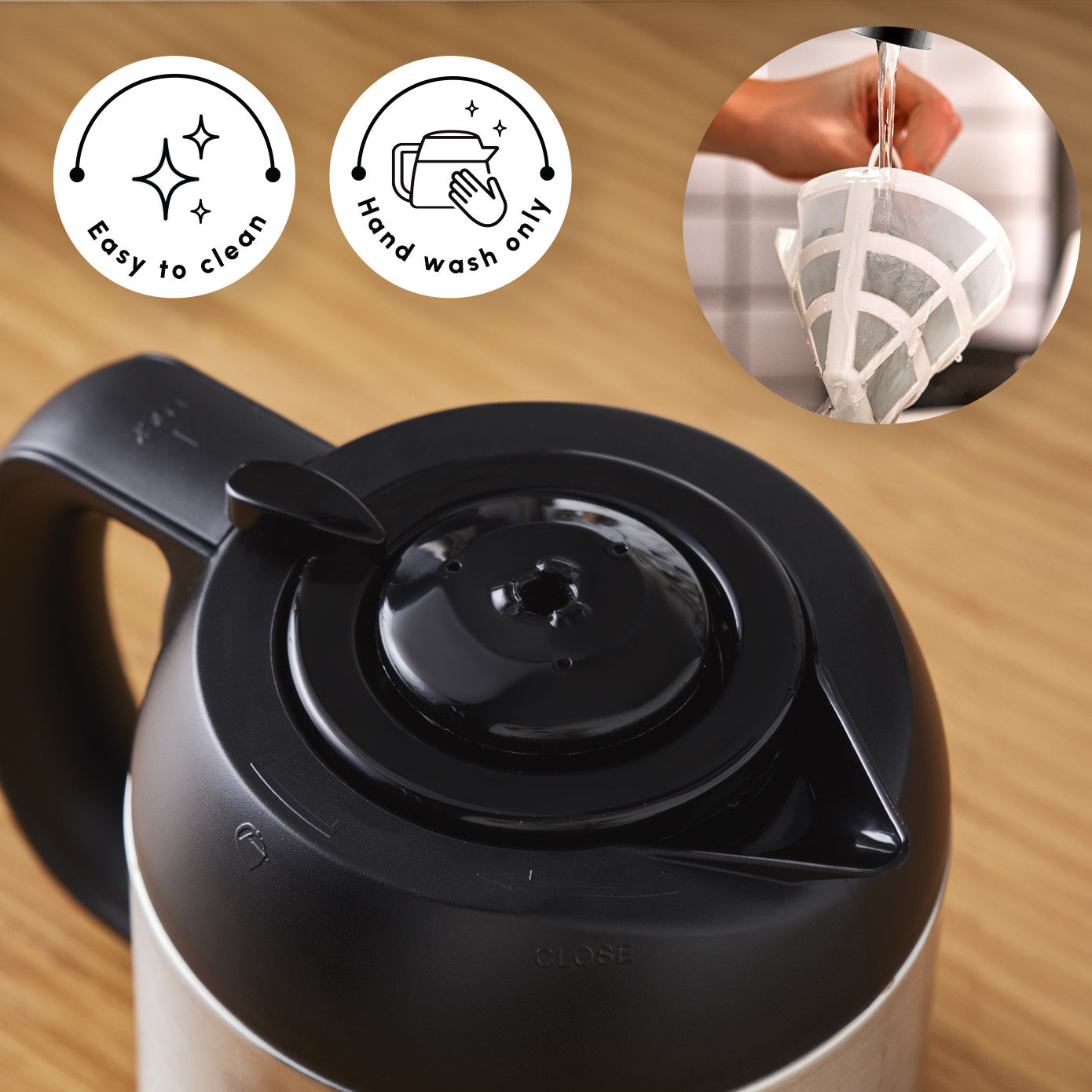 Coffee Art Aroma Thermal Carafe Filter Coffee Machine, 1.2L, 1000 W, Inox