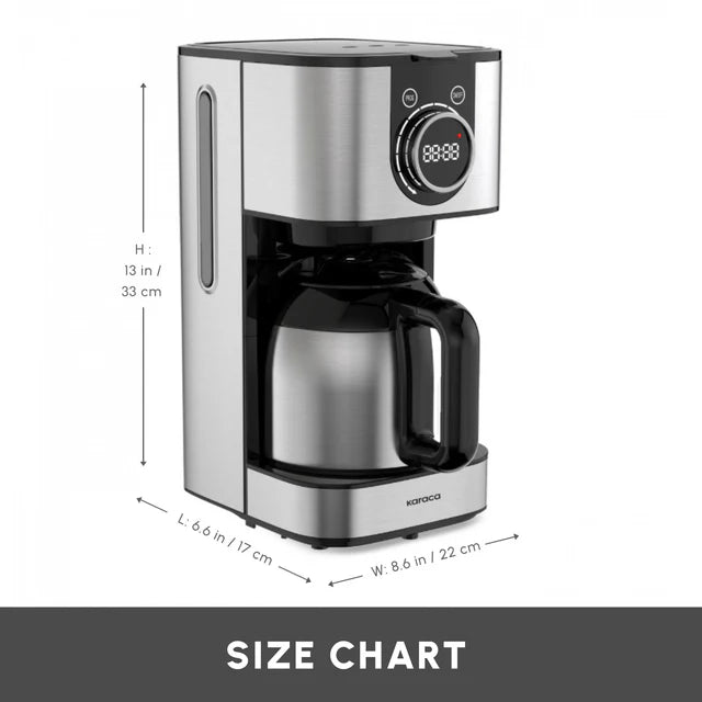 Steel Filter Coffee Machine 2303, 1.2L, 800W, Inox