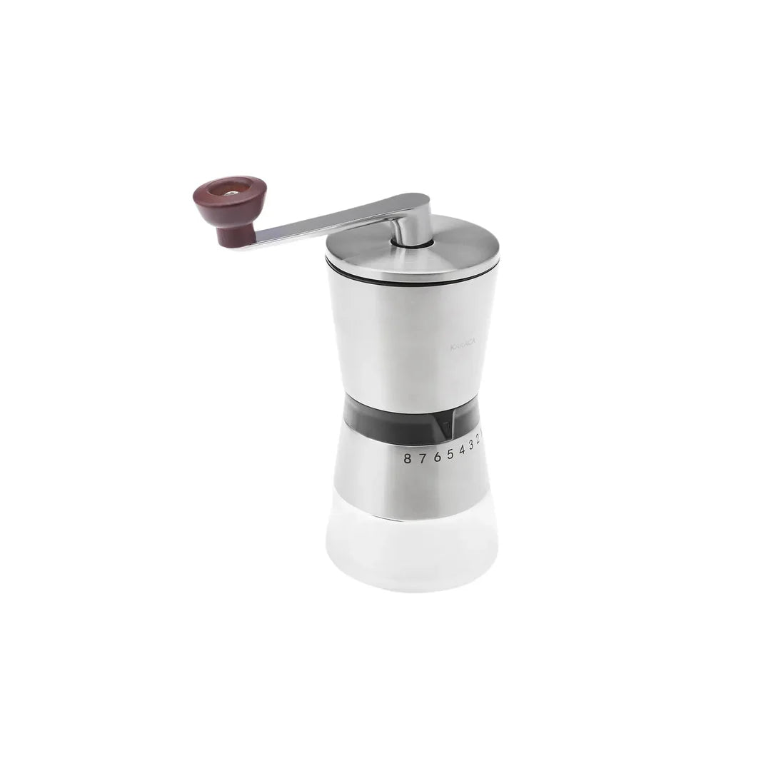 Manual Coffee Grinder, 17cm, Silver Black Brown