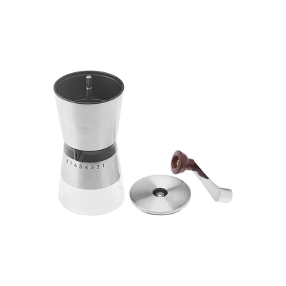 Manual Coffee Grinder, 17cm, Silver Black Brown