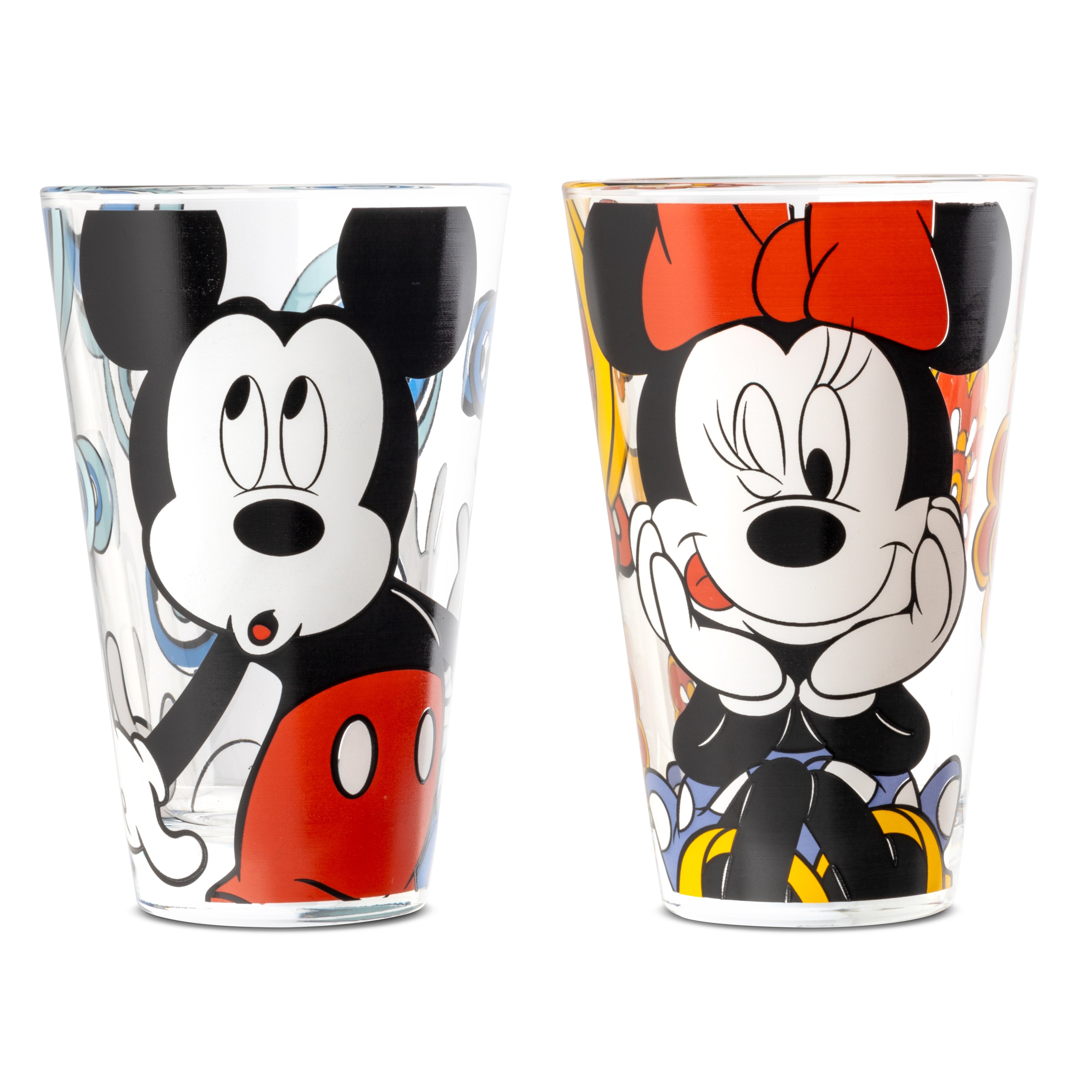 Set 2 PCS Glass Mickey E Minnie F&E ML 310