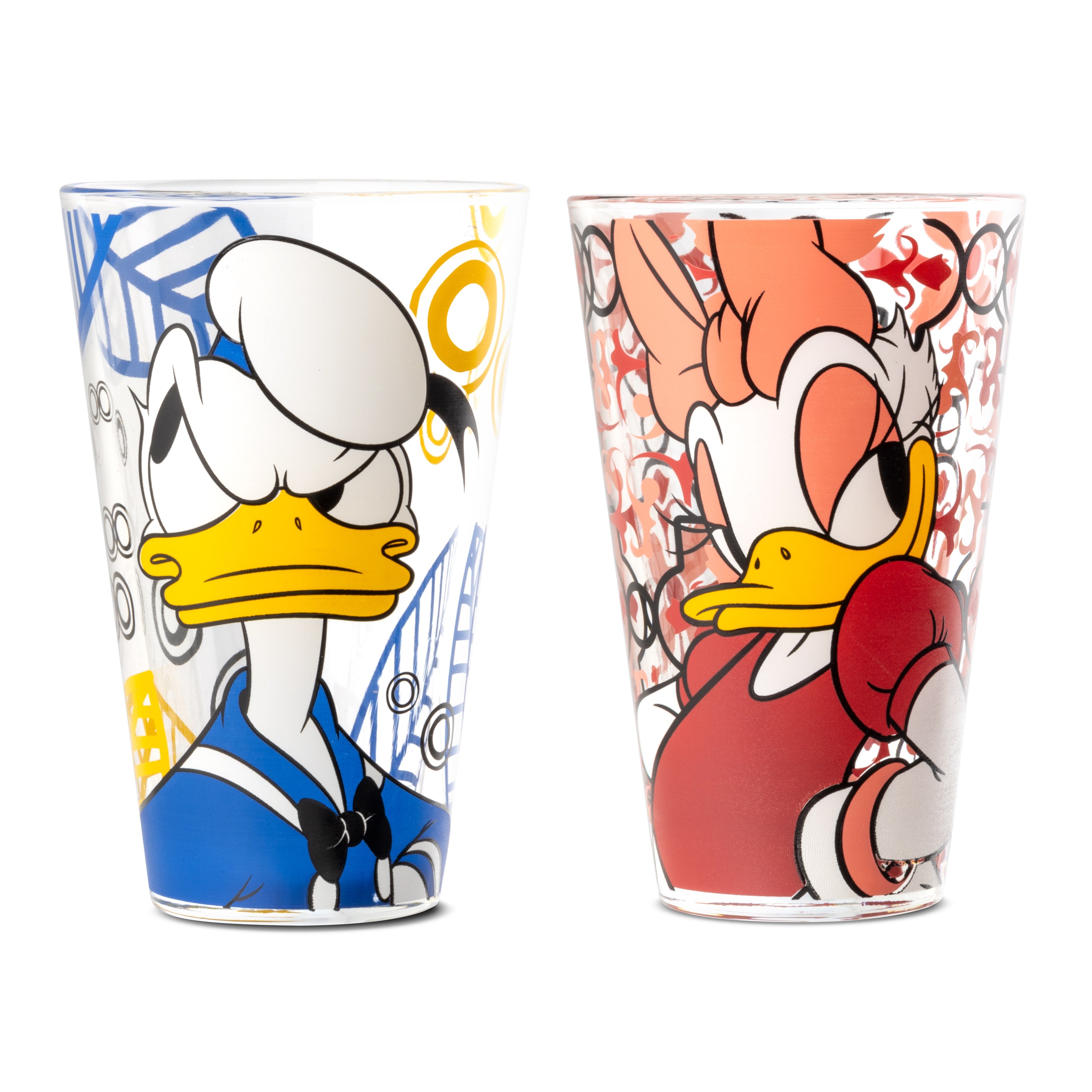 Set 2 PCS Glass Donald E Daisy F&E ML 310