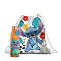 Set Water Bottle+string Bag Stitch Orange