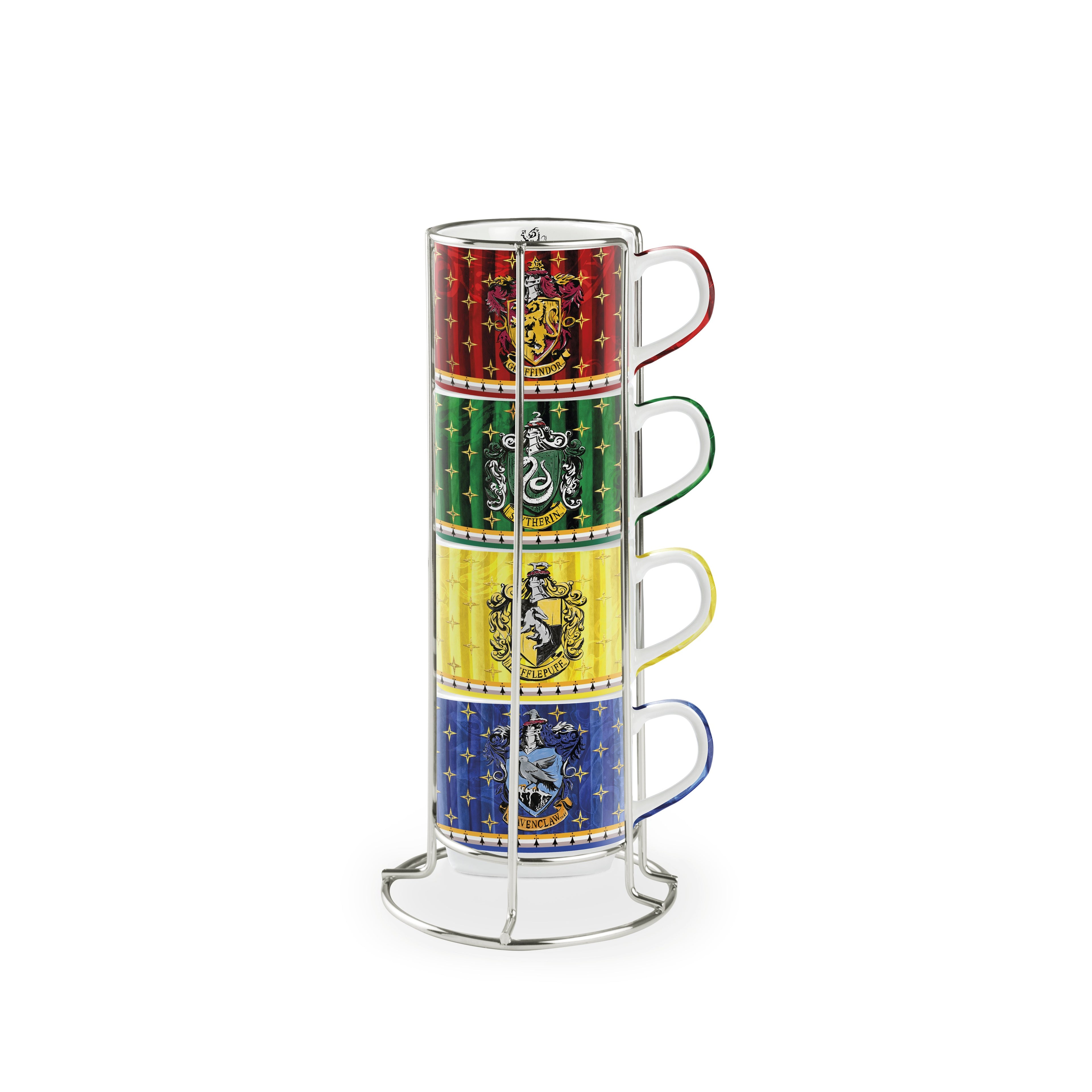 4 PC Stackable Coffee Cup Set Harry Potter + Metalrack ML 100