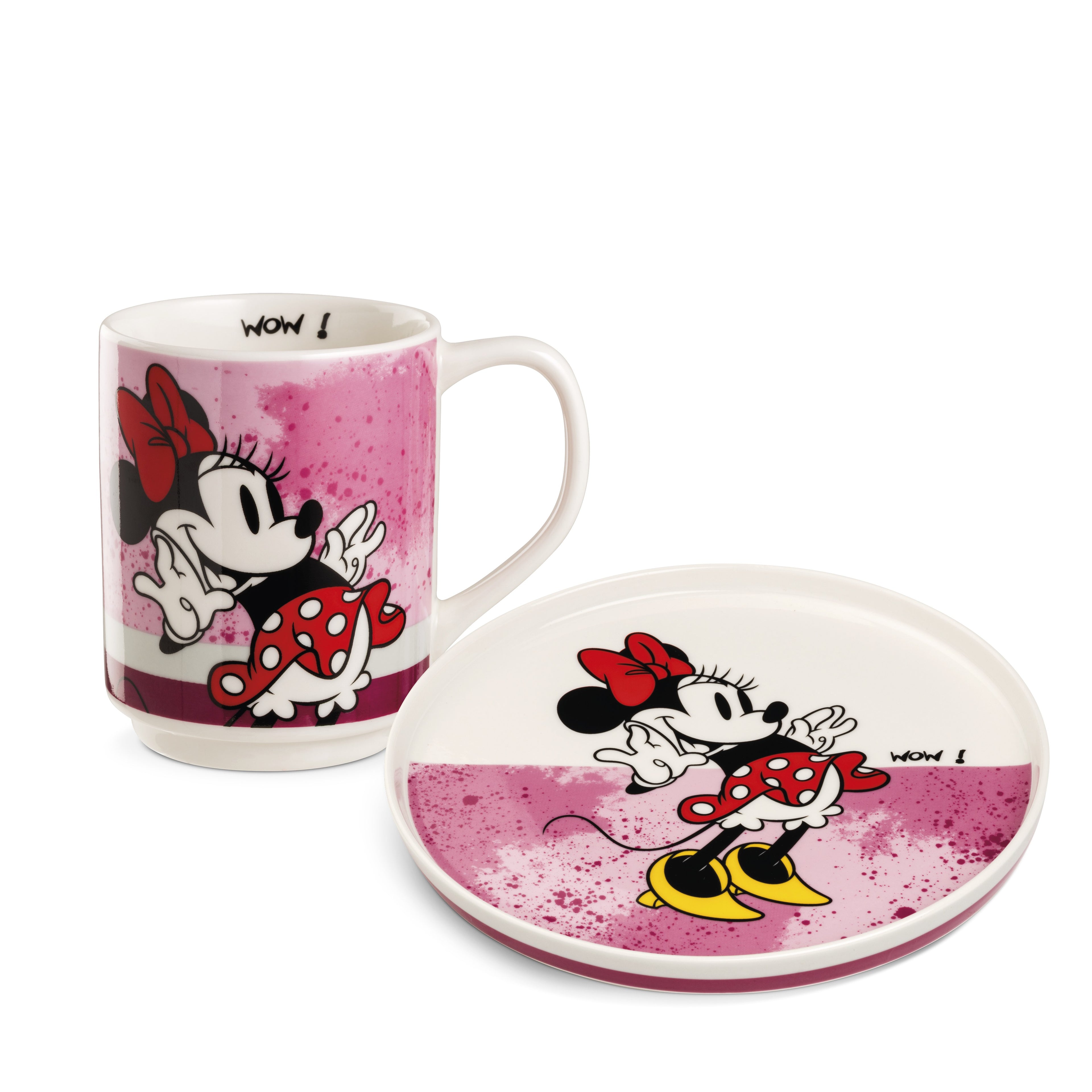 Side Plate+stackable Mug Minnie Mouse I Am Purple Set