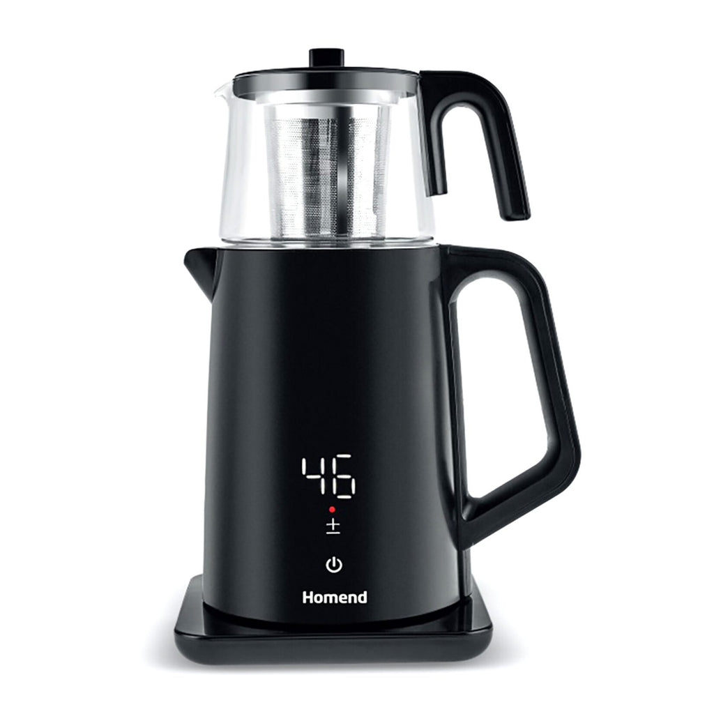 Homend Royaltea Cooltouch 1795UK Touch-Controlled Stainless Steel Tea Maker with Cool-Touch Body