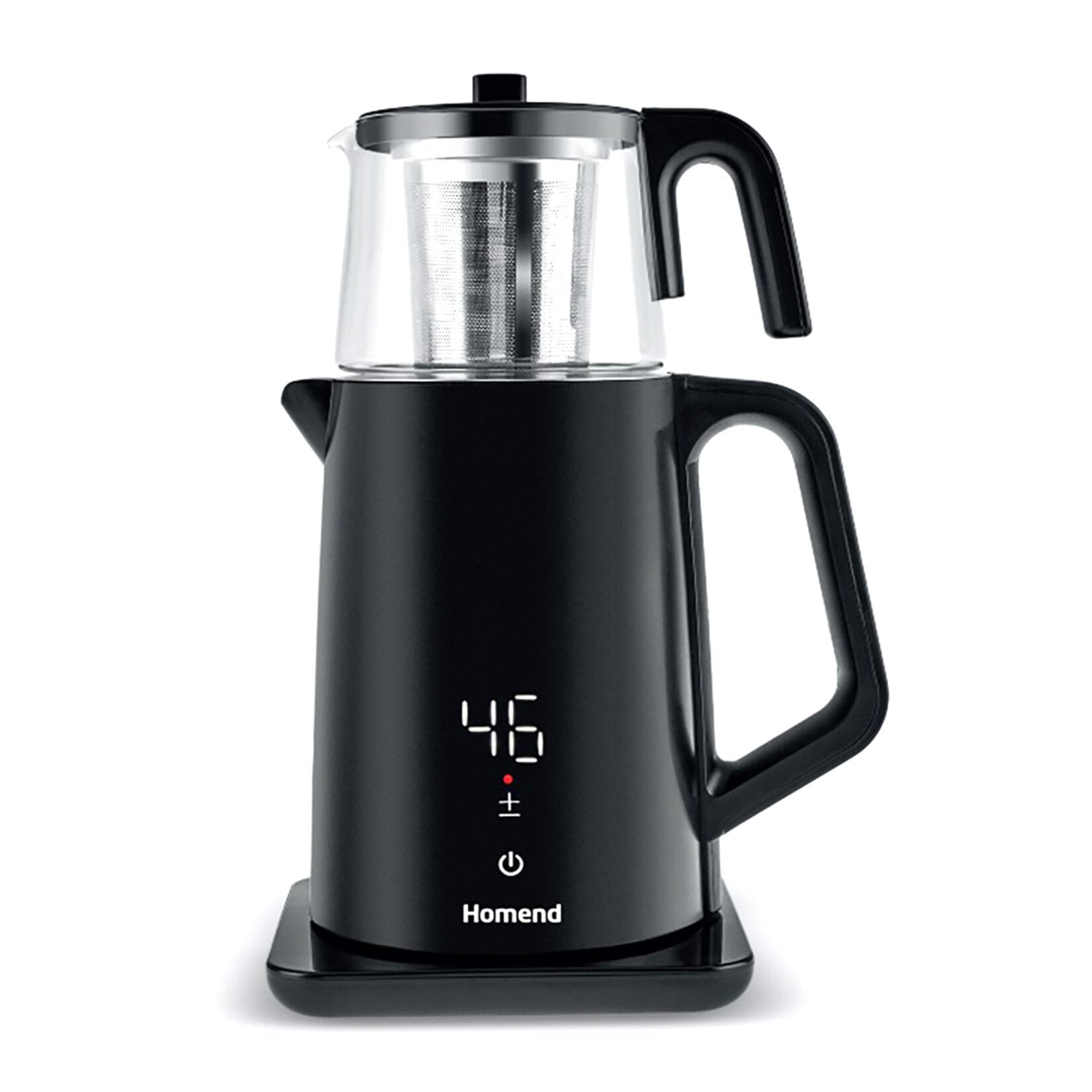 Homend Royaltea Cooltouch 1795UK Touch-Controlled Stainless Steel Tea Maker with Cool-Touch Body