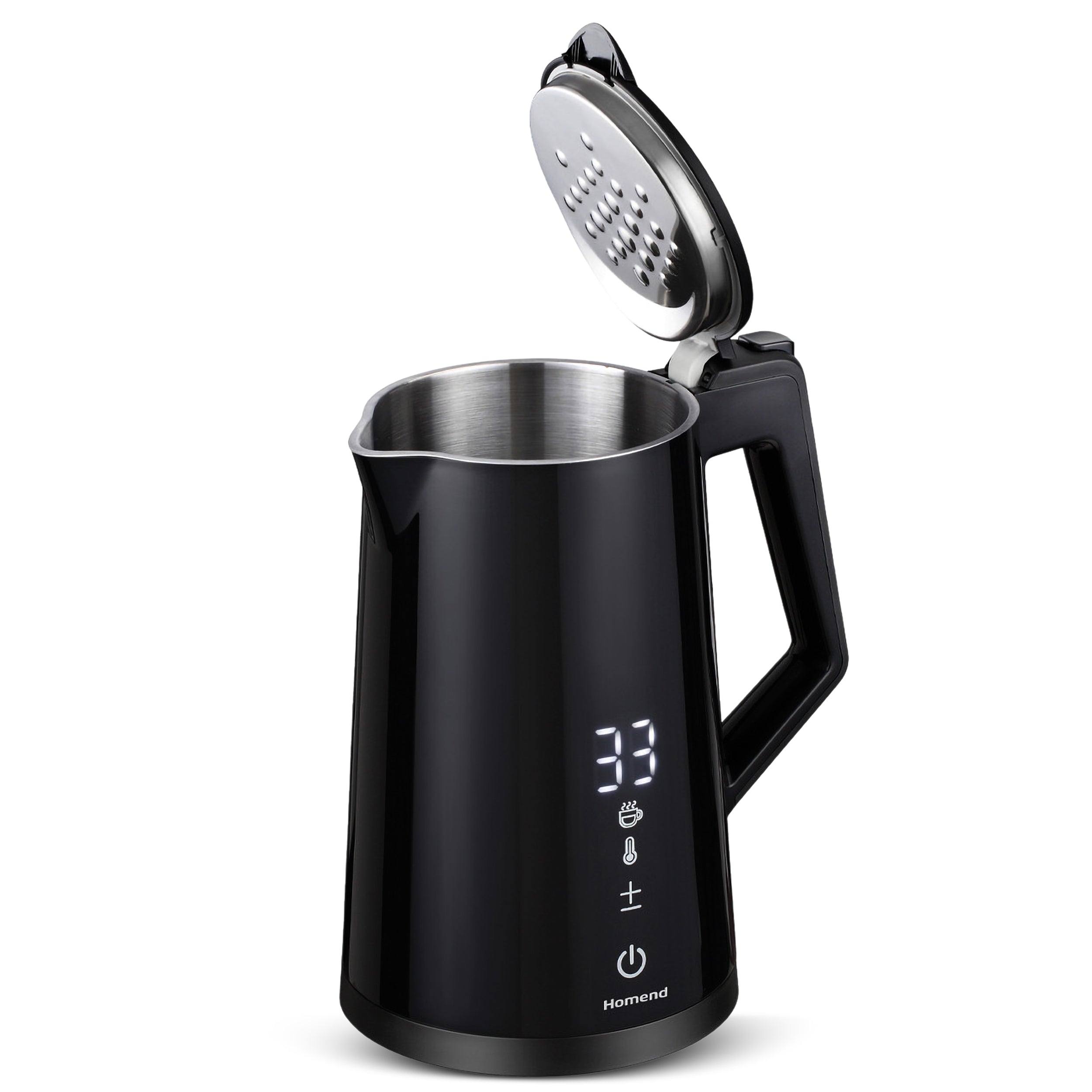 Homend Smart Heatrow 1616UK Touchscreen, Double Layered, Stainless Steel, Silent Cool Touch, XL Kettle accessible via Wi-Fi