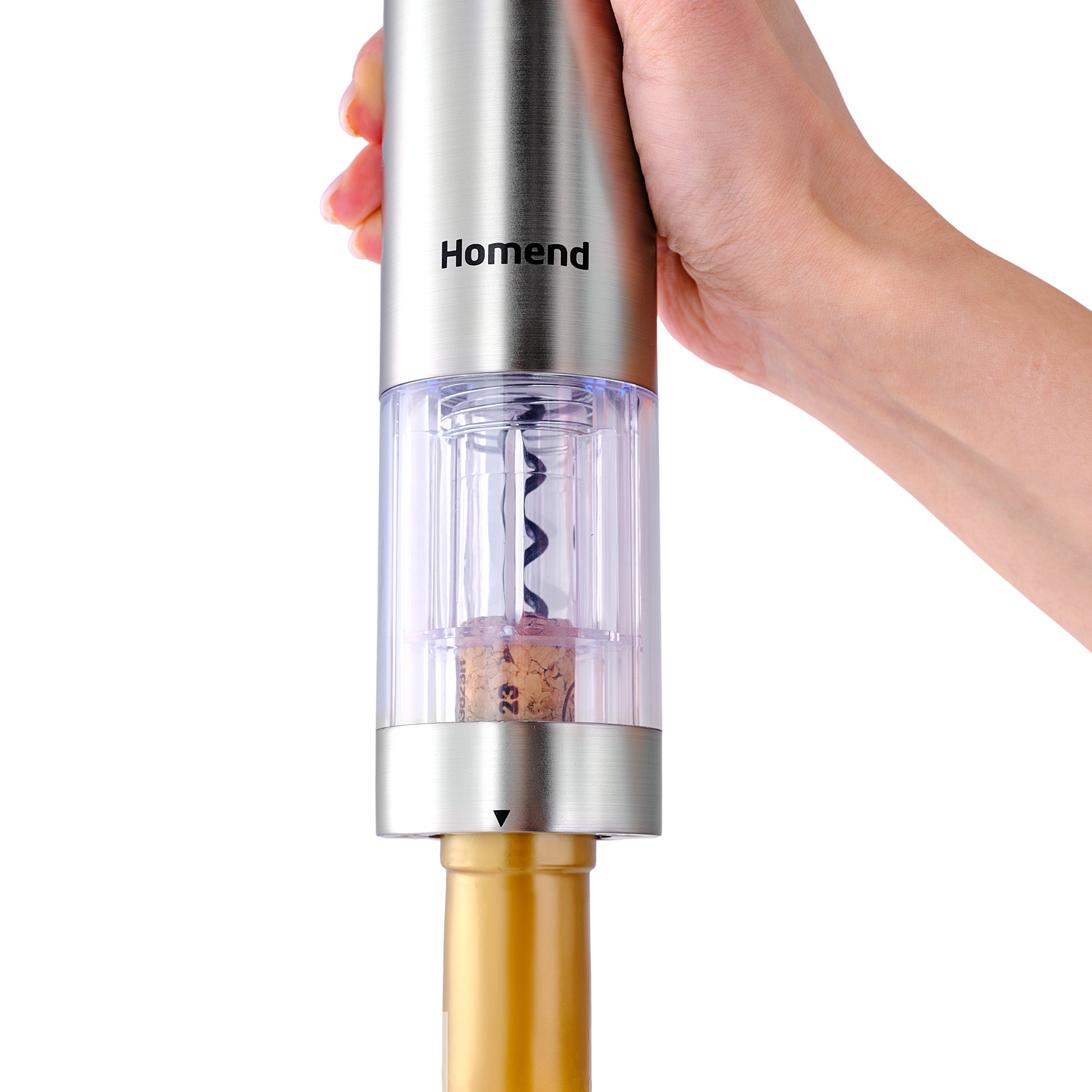 Homend Wine Up 2201UK Cordless Rechargeable Automatic Wine Opener (Electric Corkscrew) with Foil Cutter