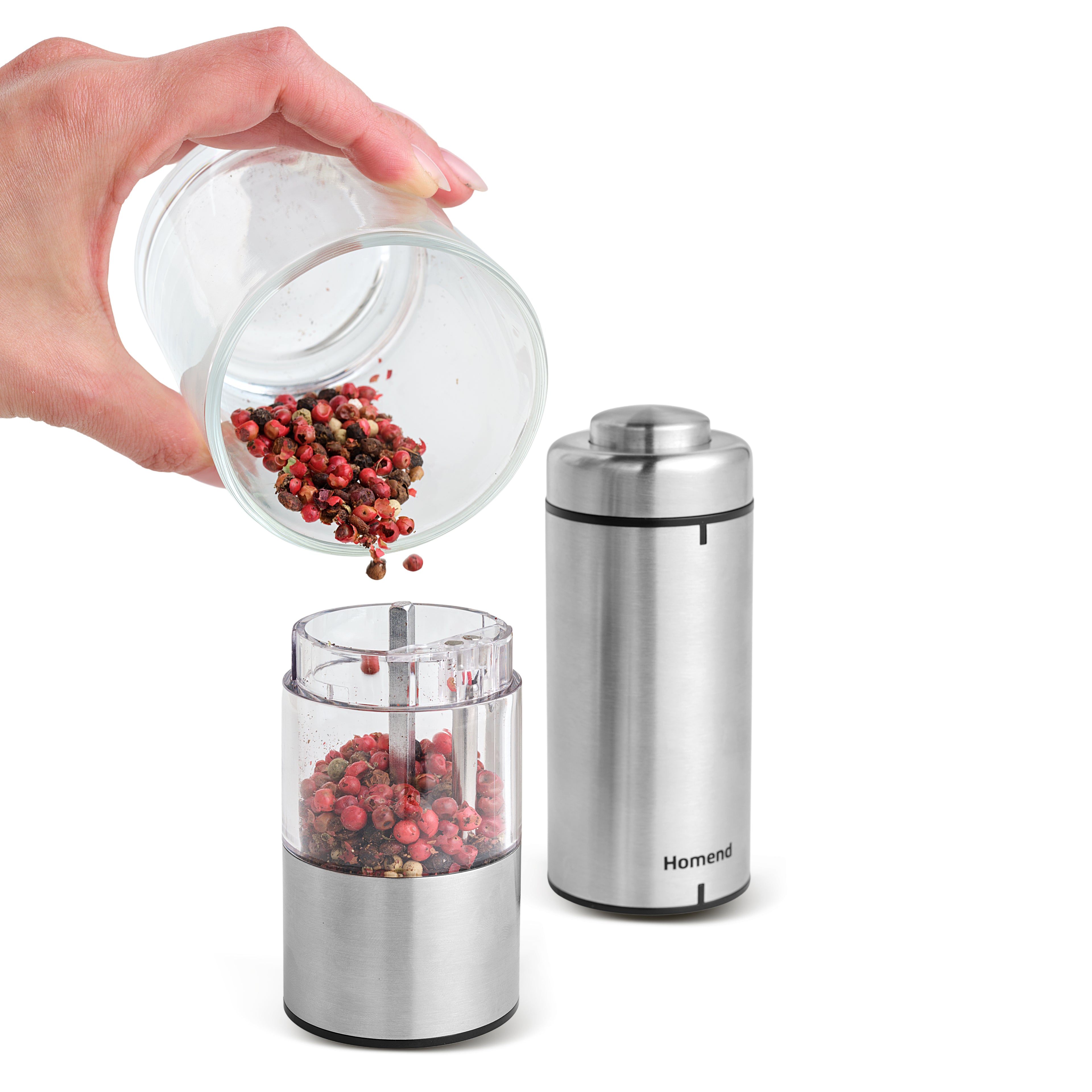 Homend Grindgo 6005UK Electric Salt & Pepper Grinder with Battery