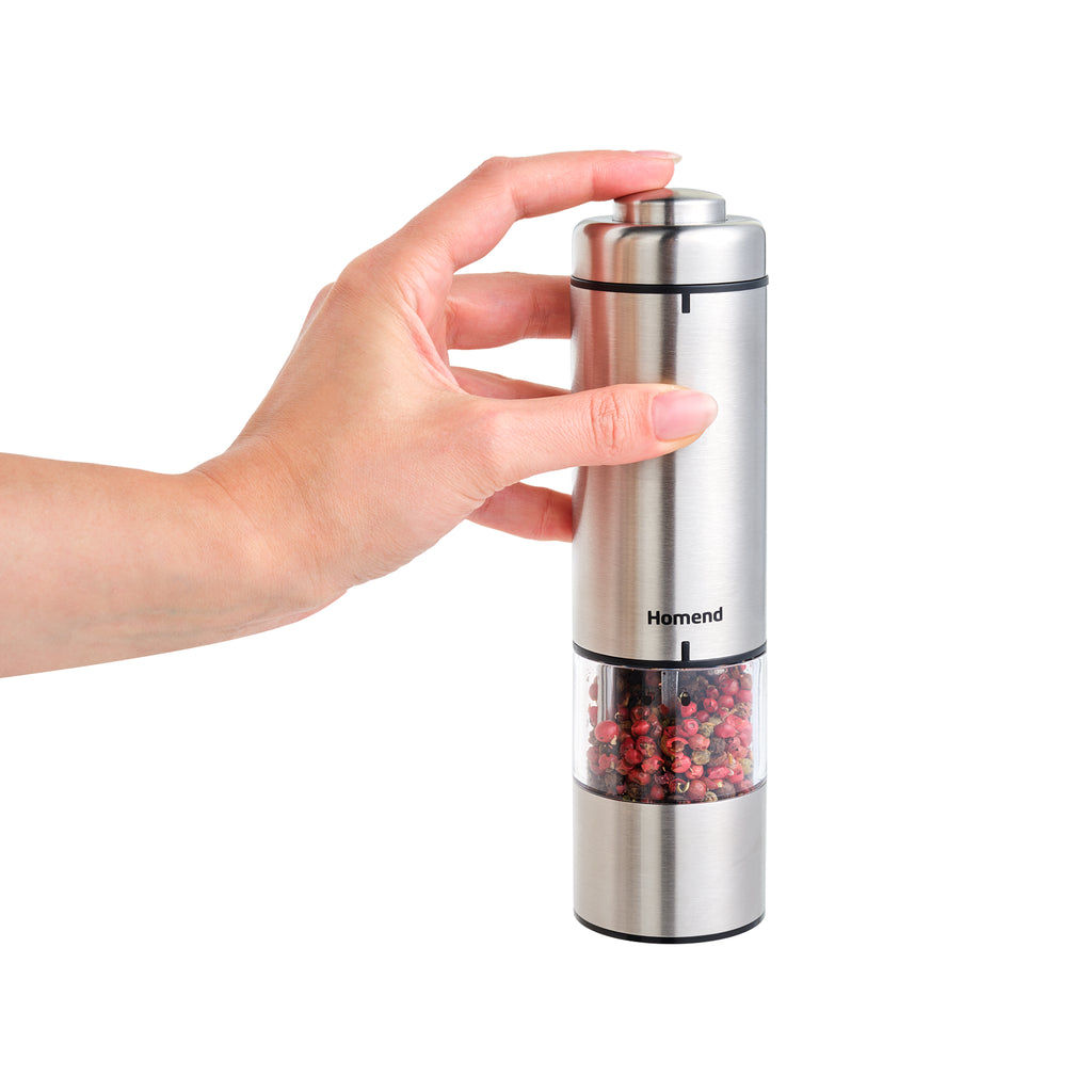 Homend Grindgo 6005UK Electric Salt & Pepper Grinder with Battery