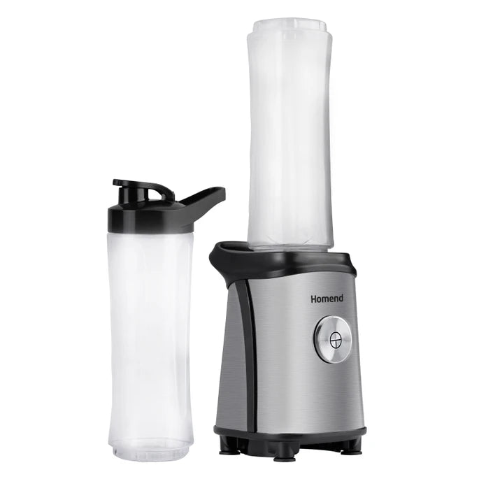 Homend Mixfresh 7010UK Dishwasher Safe, Stainless Steel Blender & Smoothie Maker, Two 600ML BPA Free Portable Bottles