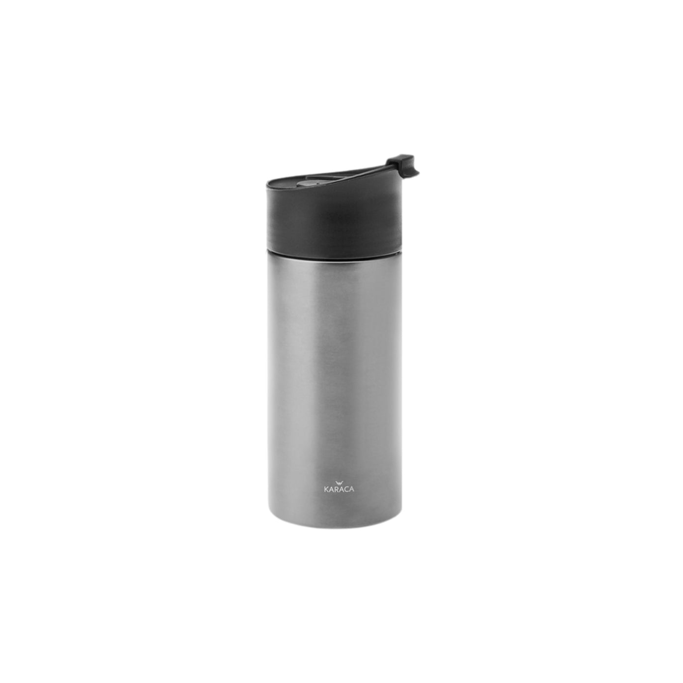 Karaca Stainless Steel French Press Flask, 350ml, Silver Black