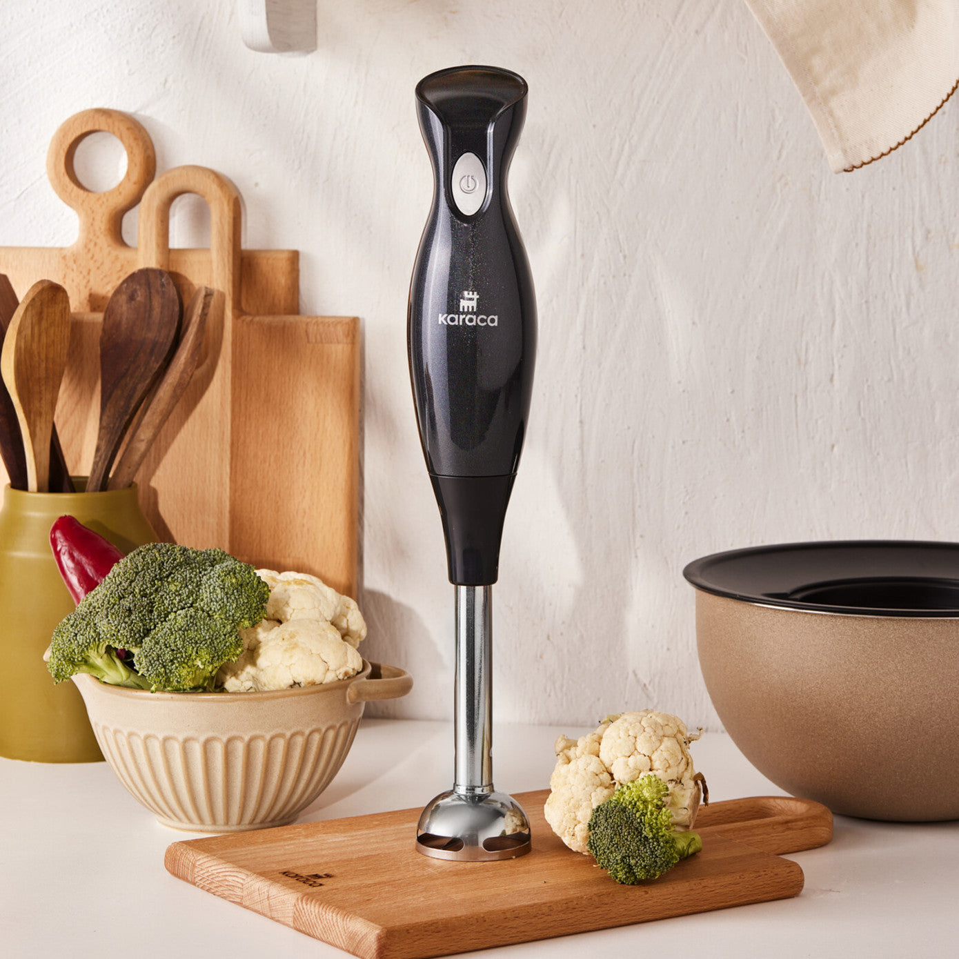 Karaca Shiny Hand Blender, 550W, Black