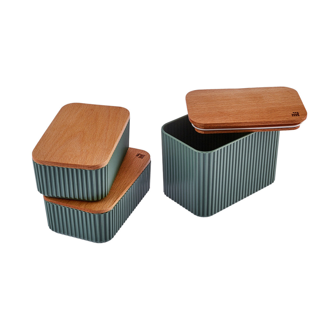 Massimo 3 Piece Storage Container Set, Green