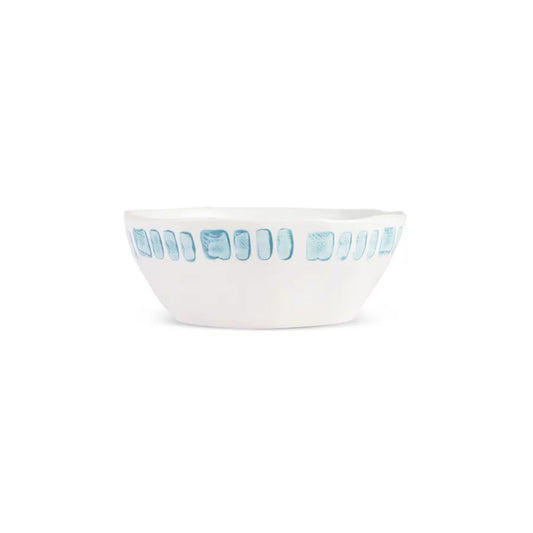 Karaca Primavera Stoneware Bowl, 13cm, Blue Stripes