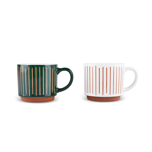 Karaca Lily 2-Piece Mug Set, 320 ml,Multi