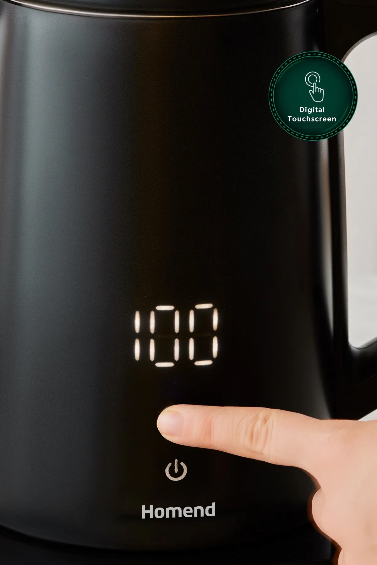 Kettle and a tea machine has adjustable degrees and the cool body has a button to increase and decrease the degree of the heat.